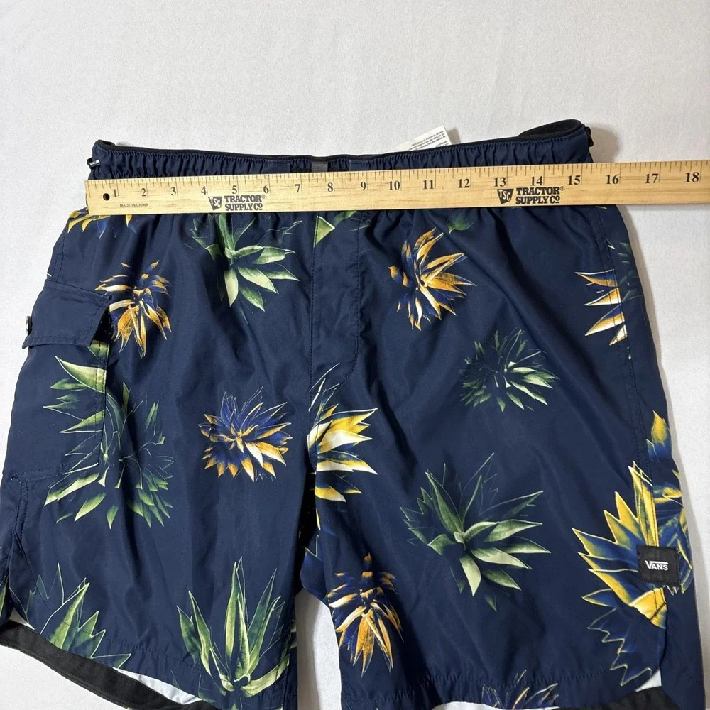 Vans Mens Swimming Shorts Large Blue Floral